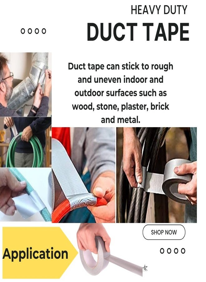 AR TAPES & PLASTICS AR Duct Tape 48mm X 50 Meter Versatile Adhesive Tape for Repairs, Sealing, Bundling, Packaging, Crafting, and Emergency Situations (Pack of 10) - Image 4